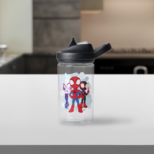 Spidey Team Web Graphic Water Bottle