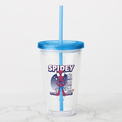 Spidey To The Rescue Graphic Acrylic Tumbler