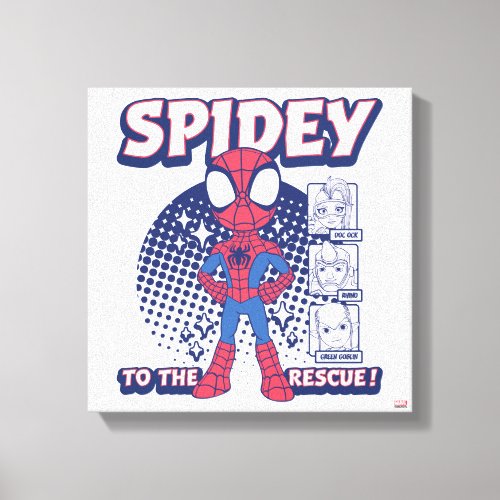 Spidey To The Rescue Graphic Canvas Print