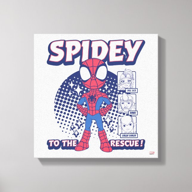 Spidey To The Rescue! Graphic Canvas Print (Front)