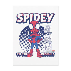 Spidey To The Rescue! Graphic Postcard