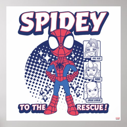 Spidey To The Rescue Graphic Poster
