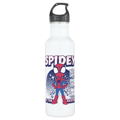 Spidey To The Rescue Graphic Stainless Steel Water Bottle