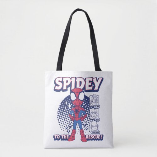 Spidey To The Rescue Graphic Tote Bag