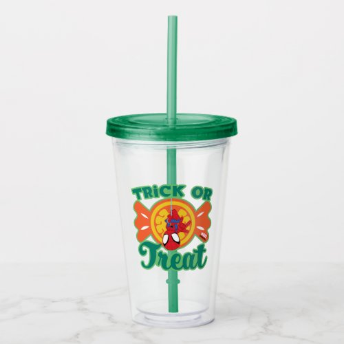 Spidey Trick or Treat Acrylic Tumbler