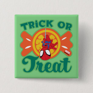 Spidey Trick or Treat Button