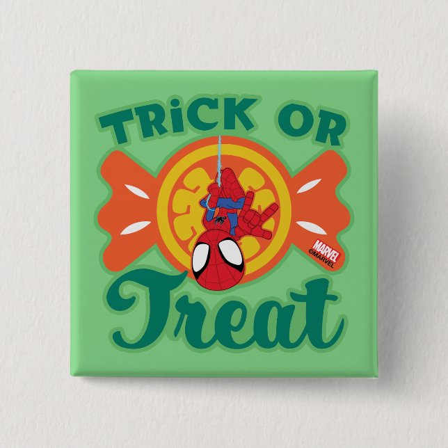 Spidey Trick or Treat Button (Front)