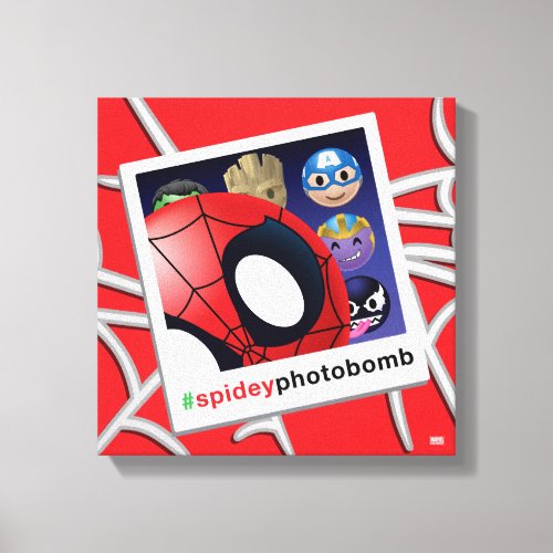 spideyphotobomb Spider_Man Emoji Canvas Print