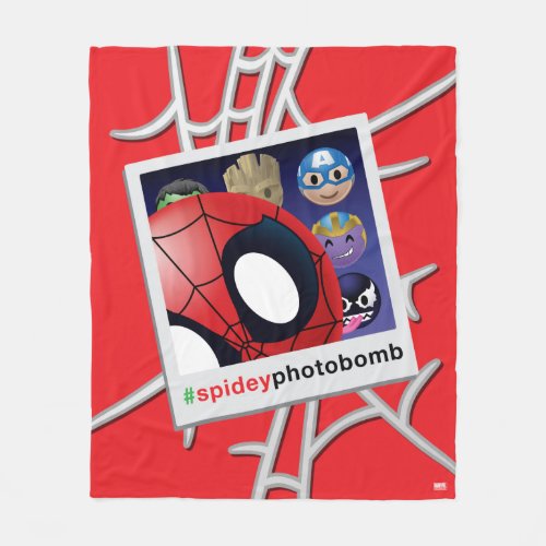 spideyphotobomb Spider_Man Emoji Fleece Blanket