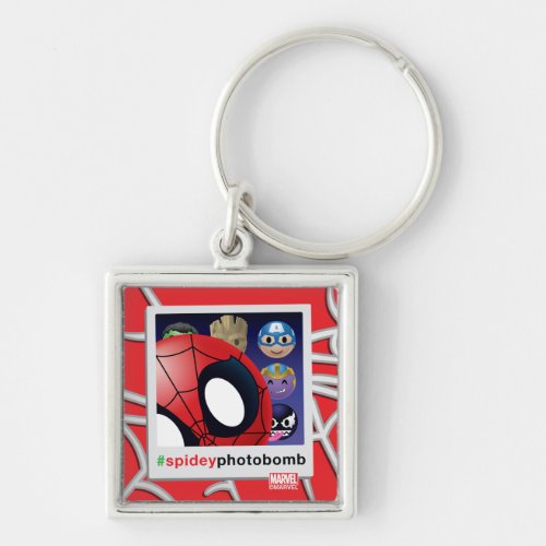 spideyphotobomb Spider_Man Emoji Keychain