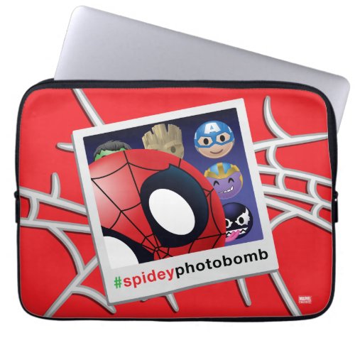 spideyphotobomb Spider_Man Emoji Laptop Sleeve