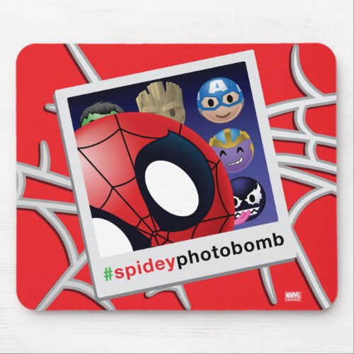 spideyphotobomb Spider_Man Emoji Mouse Pad