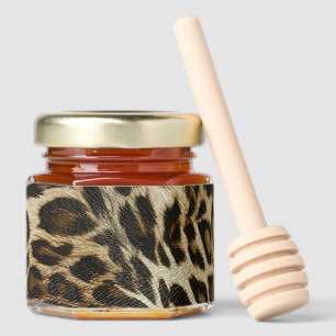 Spiffy Leopard Spots Leather Grain Look Honey Jar Favors