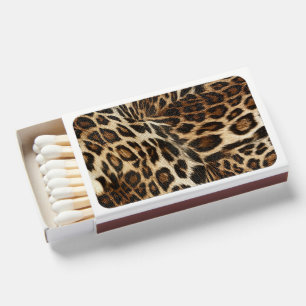 Spiffy Leopard Spots Leather Grain Look Matchboxes