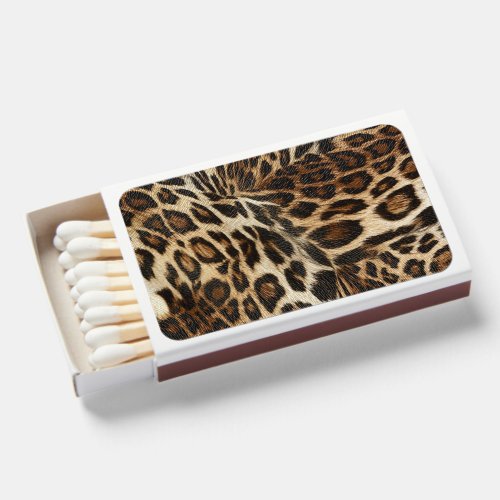 Spiffy Leopard Spots Leather Grain Look Matchboxes