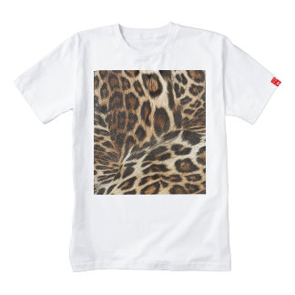 Spiffy Leopard Spots Leather Grain Look Zazzle HEART T-Shirt