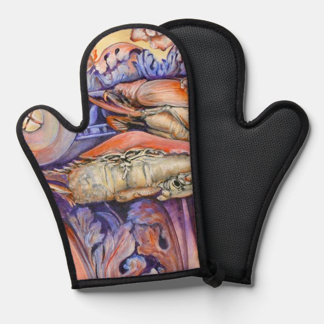 Spike and Curly Playing Tag Oven Mitt (Front/Back)