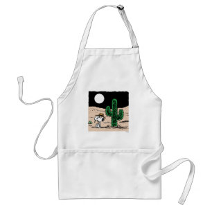 Spike in a Moonlit Desert Adult Apron