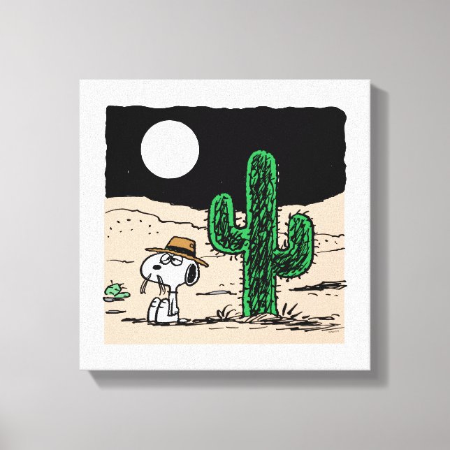 Spike in a Moonlit Desert Canvas Print (Front)
