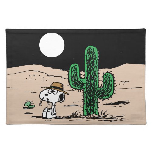Spike in a Moonlit Desert Cloth Placemat