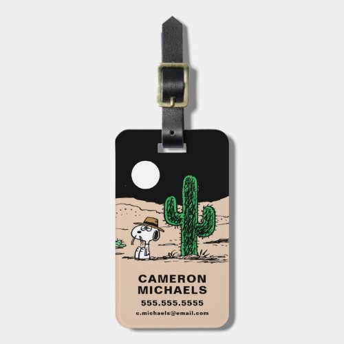 Spike in a Moonlit Desert Luggage Tag