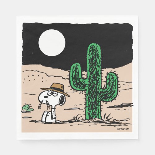 Spike in a Moonlit Desert Napkins