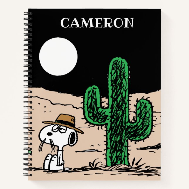 Spike in a Moonlit Desert Notebook (Front)