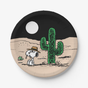 Spike in a Moonlit Desert Paper Plates