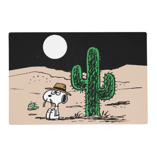 Spike in a Moonlit Desert Placemat