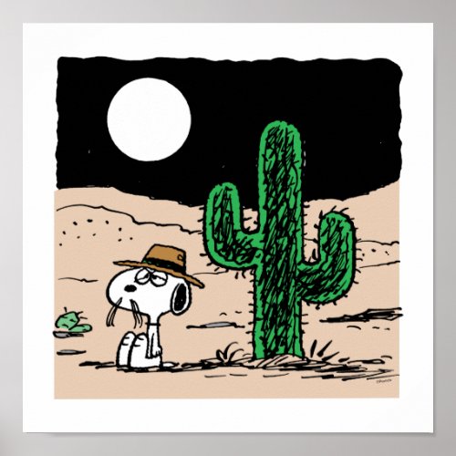 Spike in a Moonlit Desert Poster