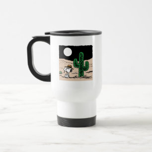 Spike in a Moonlit Desert Travel Mug