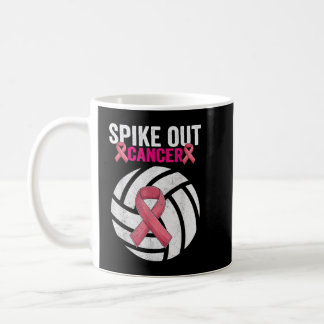 Spike Out Cancer Volleyball Breast Cancer Awarenes Coffee Mug