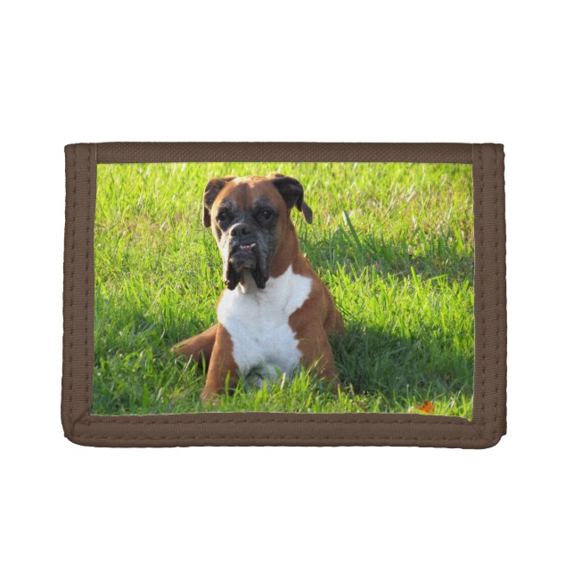 Spike the Boxer Dog - TriFold Wallet (Front)