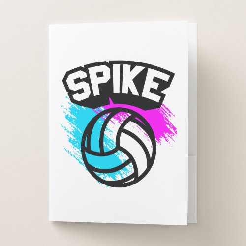 Spike Volleyball Pocket Folder