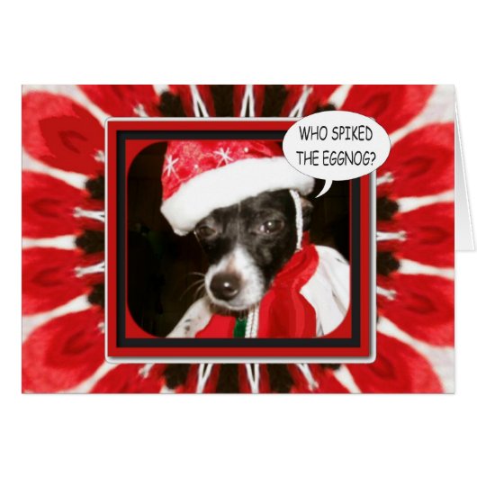 Spiked Eggnog Dog Cards (Front Horizontal)