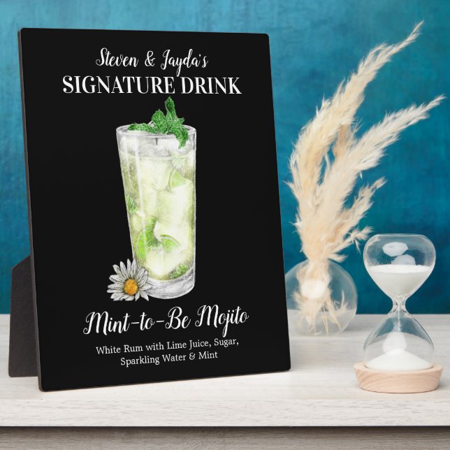 Spiked Lemonade • PERSONALIZE this Signature Drink Plaque (Side)