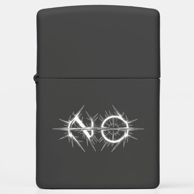 Spiked "NO" Ring Slash Zippo Lighter (Front)