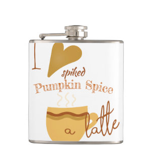 Spiked Pumpkin Spice A Latte Humorous Custom Flask