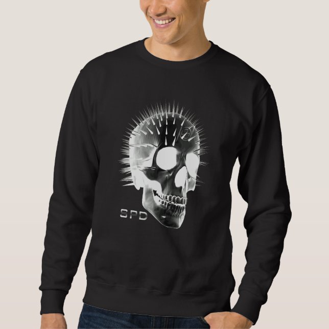 Spiked Skull Ghost Sweatshirt (Front)