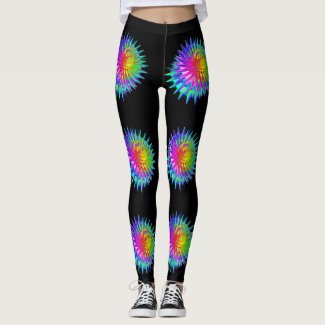 Spiked Solar Iridescent Orb Custom Leggings