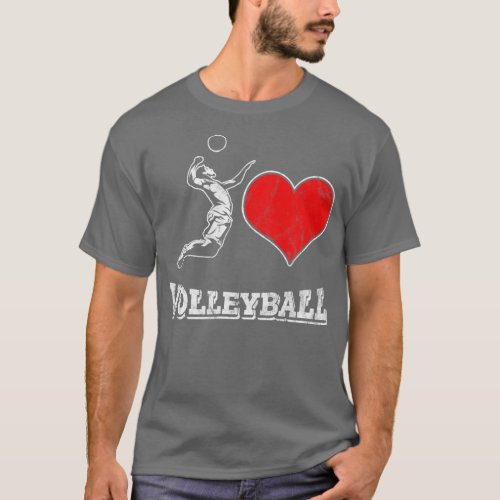 Spiker Server Volley Ball Server Spike I Love Voll T_Shirt