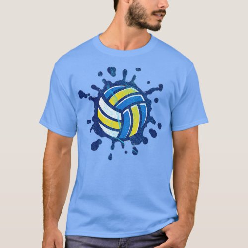 Spiker Setter Server Beach Volleyball Water Splatt T_Shirt