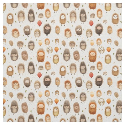 Spikes and Smiles: Whimsy Hedgehog Fabric