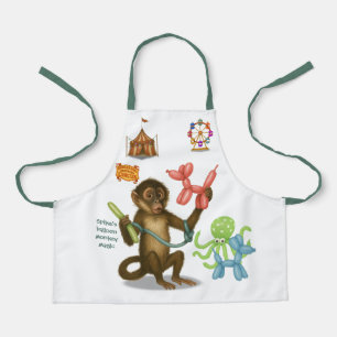 Spike's balloon monkey magic apron