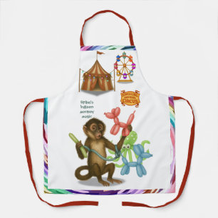 Spike's balloon monkey magic apron