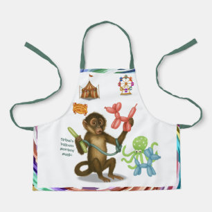 Spike's balloon monkey magic apron