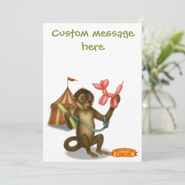 Spike's balloon monkey magic card (Standing Front)