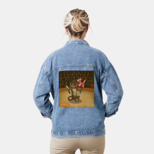 Spike's balloon monkey magic denim jacket