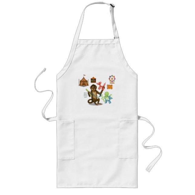 Spike's balloon monkey magic long apron (Front)
