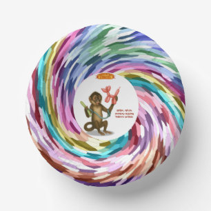 Spike's balloon monkey magic paper bowls